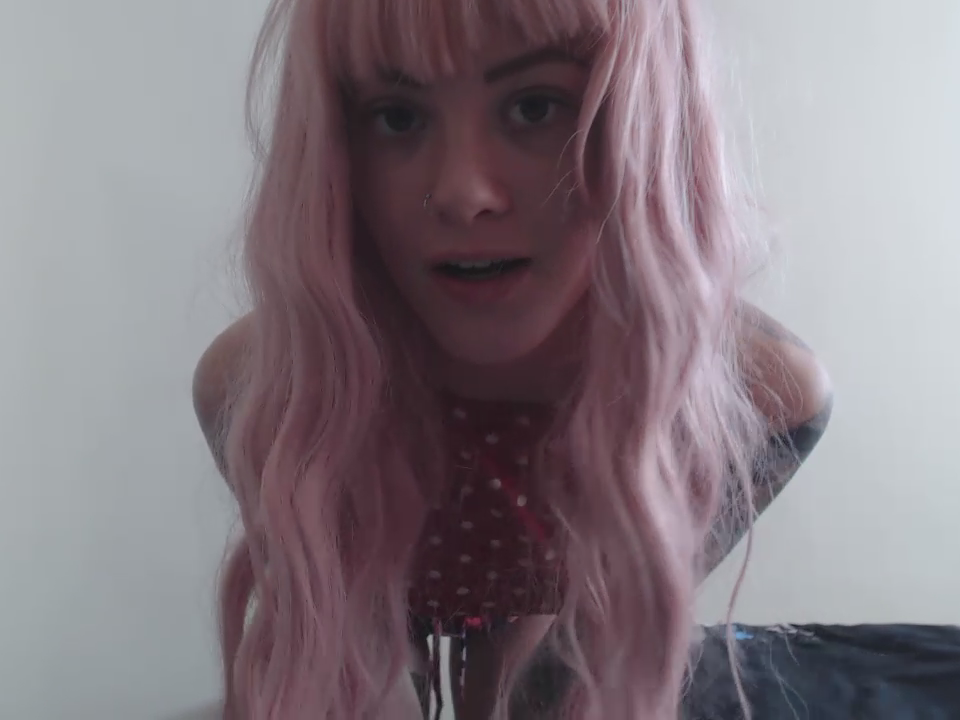Beautiful pink hair girl strips off her cloths, shows her hot ass and body, then squatting she does a shit on the floor. She talks a little in the video, also some music in background. 720p HD.  5 minutes 